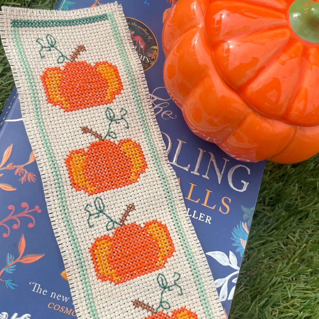 Pumpkin Bookmark - PDF Instant Download Cross Stitch Pattern