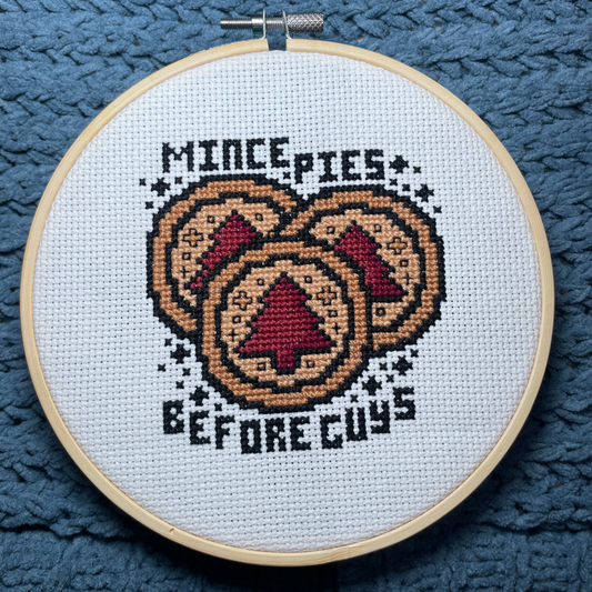 Mince Pies Before Guys - PDF Instant Download Cross Stitch Pattern