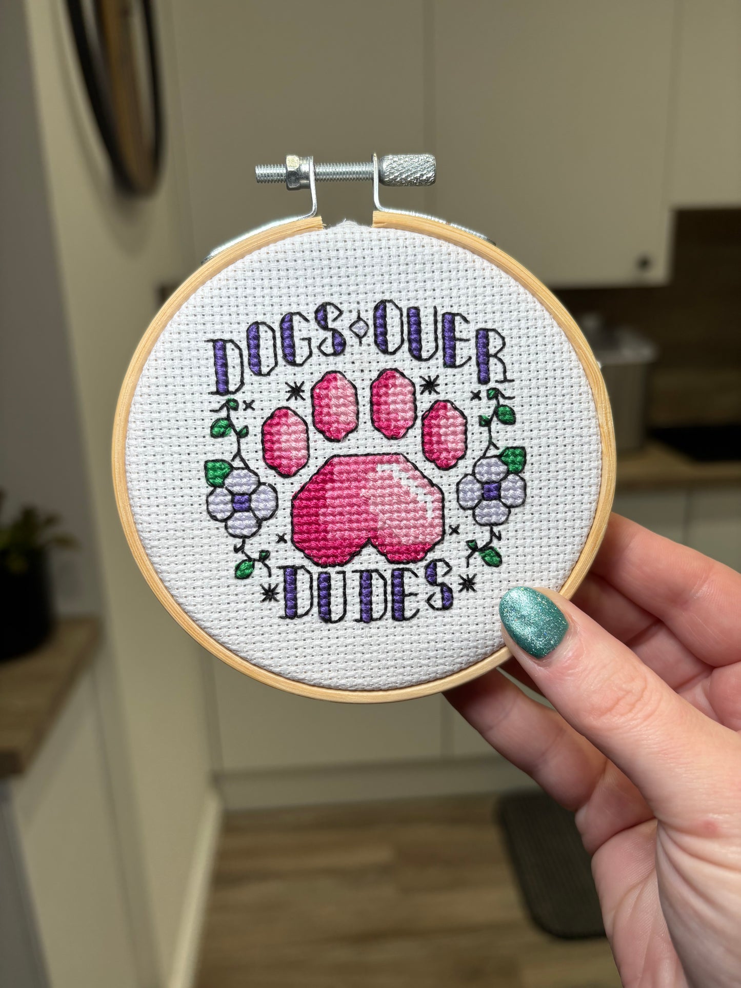 Dogs Before Dudes - PDF Instant Download Cross Stitch Pattern