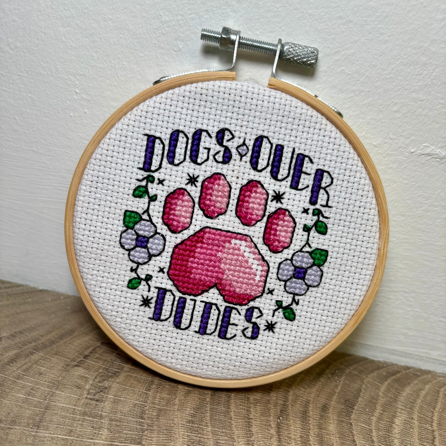 Dogs Before Dudes - PDF Instant Download Cross Stitch Pattern
