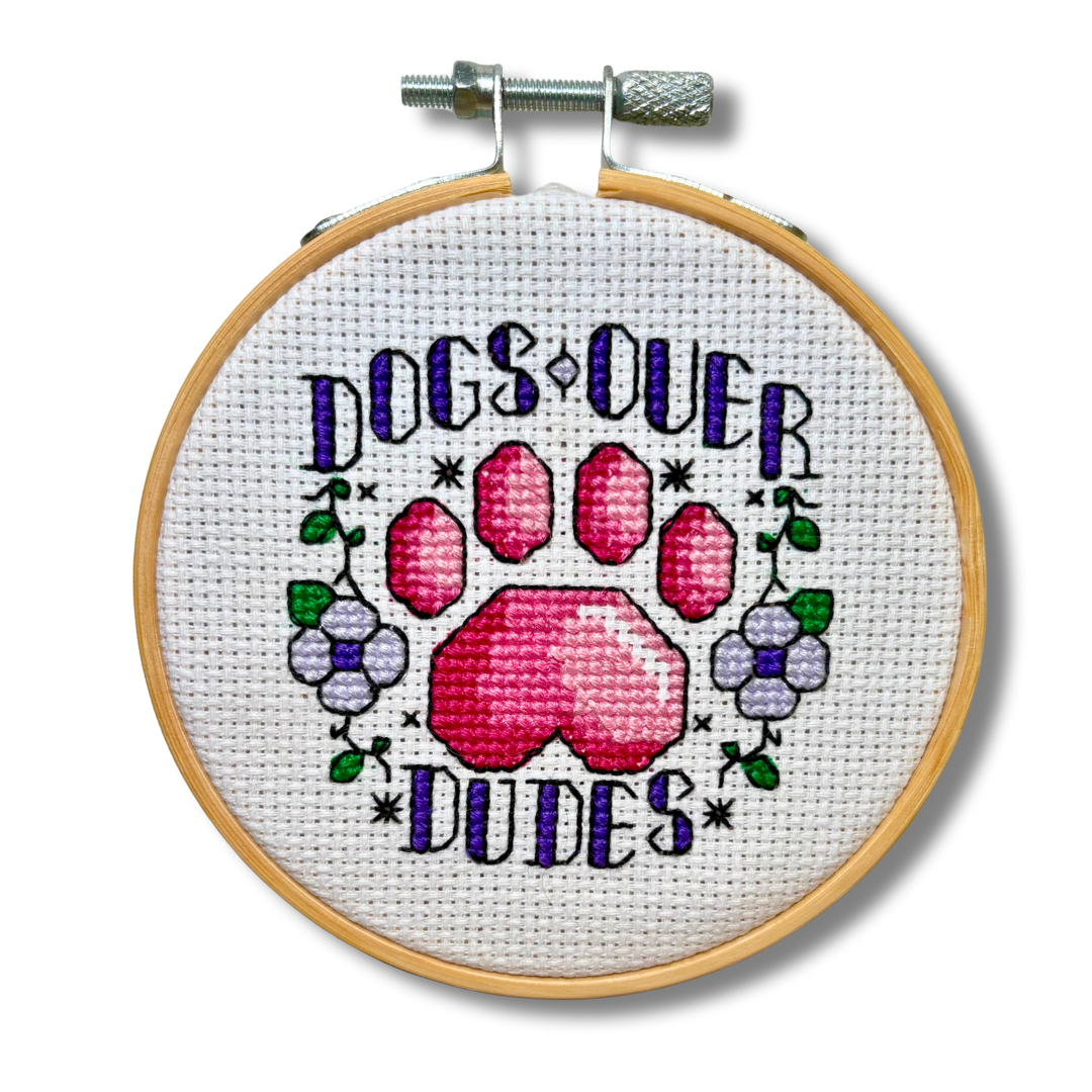 Dogs Before Dudes - PDF Instant Download Cross Stitch Pattern