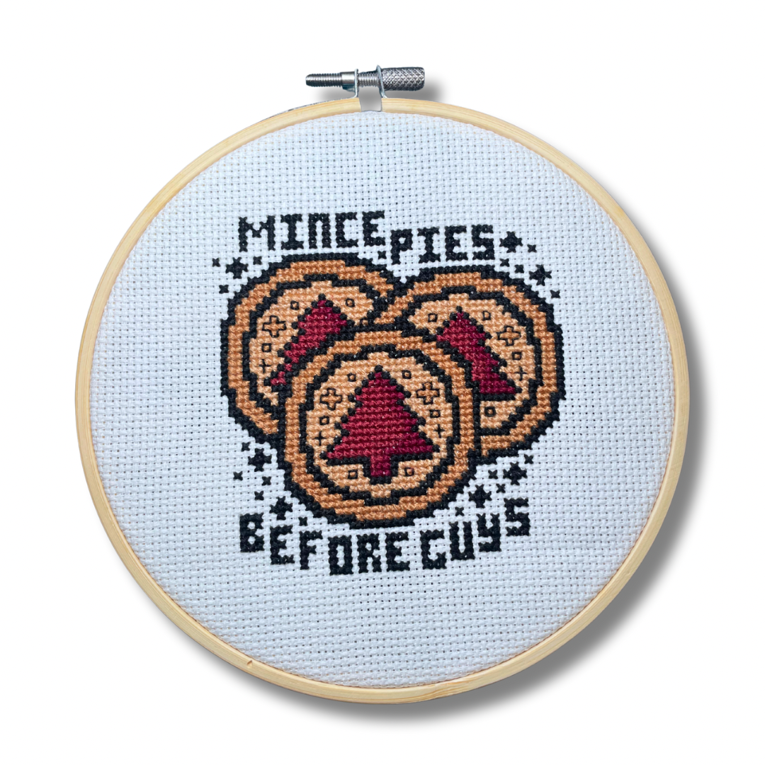 Mince Pies Before Guys - PDF Instant Download Cross Stitch Pattern